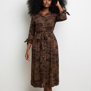 Elegant Camouflage Maxi Dress